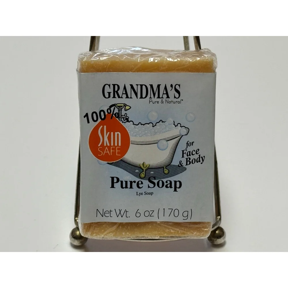 Women's GRANDMA'S Pure Soap Lye Soap Bar 6 Oz / 170g ( New / Sealed )